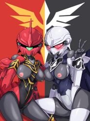 gundam gundam_narrative gundam_unicorn living_machine mecha mecha_focus mecha_girl mobile_suit msn-06s_sinanju msn-06s_sinanju_stein robot robot_girl tagme zerokun135