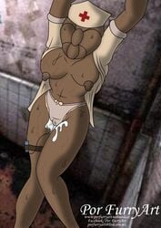 2d big_breasts breasts bubble_head_nurse clothing dildo female human mammal masturbation monster nurse nurse_(silent_hill) panties por_furryart_(artist) pussy sensual sex sex_toy silent_hill solo underwear video_games