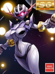 gundam living_machine mecha mecha_focus mecha_girl mobile_suit msn-02_zeong parody robot robot_girl tagme zerokun135