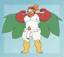 anthro armpit_hair balls barazoku beard body_hair chest_tuft facial_hair feathers feet foreskin generation_6_pokemon genitals hawlucha hypnosis male male_only manolo_(meloncat) mind_control muscular nintendo nipples palchamon pecs penis pokemon pokemon_(species) pubes solo spiral spiral_eyes standing tuft vein veiny_penis