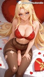 1futa 2026 ai_assisted ai_generated alpha_(the_eminence_in_shadow) anime artist_name bed bed_sheet blonde_hair breasts bust explicit futanari gift gift_box hi_res high_quality high_resolution highres kage_no_jitsuryokusha_ni_naritakute! long_hair on_bed panties pantyhose patreon patreon_username penis petals pillow pointy_ears red_panties rose_petals stable_diffusion the_eminence_in_shadow torn_clothes torn_legwear tsukoneko underwear valentine's_day valentines_day watermark