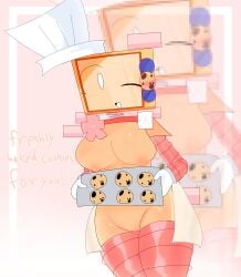 1girls aerolae badware_(die_of_death) breasts chef_hat cookieware_(die_of_death) die_of_death_(roblox) female female_only nipples nude nude_female oven oven_head pussy roblox roblox_game robot robot_girl robot_humanoid self_upload solo solo_female tagme text thighhighs