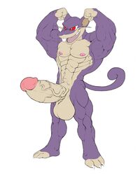 abs anthro balls biceps big_balls big_muscles big_penis claws erection full_length humanoid_penis hyper hyper_balls hyper_penis male male_only mammal muscles navel nintendo nipples nude open_mouth pecs penis plain_background pokemon pose rattata rodent smile solo standing toe_claws tongue utx-shapeshifter vein veiny_penis video_games white_background