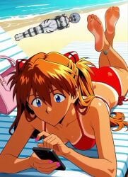 2girls ai_generated asuka_langley_sohryu barefoot beach bikini bikini_girl blue_eyes blue_hair bob_cut bondage bondage_gear bondage_outfit breasts chaise_lounge clavicle cloud crossed_ankles day dominant dominant_female_submissive_female domination feet female femdom foot_fetish hair_ornament hairclip happy happy_dom happy_girl humiliation immobile immobilization jewelry long_hair lying lying_on_stomach medium_breasts multiple_females multiple_girls neon_genesis_evangelion no_sound ocean on_stomach orange_hair outdoors pink_nail_polish pink_nails red_bikini rei_ayanami relaxed relaxing restrictive_clothes sand sexy sexy_body sexy_pose short_hair sky smartphone smile soles soles_fetish suffocation sun suntan tagme talking tan_body tan_skin tanned tanned_female tanned_skin tease teasing the_pose thighs toe_wiggle toes toes_scrunch tsundere video water wiggling_toes