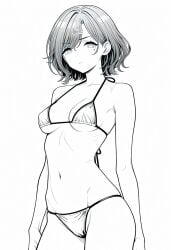 breasts higuchi_madoka idolmaster idolmaster_cinderella_girls micro_bikini tsundere