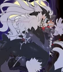 2025 absurd_res against_natural_surface against_surface against_tree anthro anthro_on_anthro anthro_penetrated anthro_penetrating anthro_penetrating_anthro anthro_penetrating_male anus backsack balls balls_deep blue_eyes bodily_fluids canid canine canis carrying_another carrying_partner clenched_teeth cum cum_from_ass cum_in_ass cum_inside curling_toes digital_drawing_(artwork) digital_media_(artwork) feet foot_on_balls genital_fluids genitals hi_res holding_belly iamnotmetal infinite_(sonic) inflation jackal male male/male male_penetrated male_penetrating male_penetrating_anthro male_penetrating_male mammal neck_tuft night nipples nude penetration plant rear_view red_scarf scarf sega sex sharp_teeth sonic_(series) sonic_forces sonic_the_hedgehog_(series) stand_and_carry_position standing standing_sex teeth tree tuft wolf