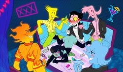 1femboy 2022 5males addison_(deltarune) artist_request ass axeyopissum deltarune deltarune_chapter_2 digital_media_(artwork) femboy kris_(deltarune) male paying penis semi_nude spamton_g_spamton strip_club stripper twerking twitter_link undertale_(series) veiny_penis