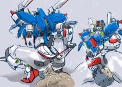 gundam large_breasts living_machine mecha mecha_focus mecha_girl mobile_suit msa-0011_[ext]_ex-s_gundam robot robot_girl superdive43 tagme