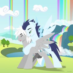 anal anal_sex animal_genitalia balls duo equine erection fan_character feral friendship_is_magic horsecock hoverrover male male_only mammal mounted multiple_males my_little_pony pegasus penetration penis rainbow sex soarin_(mlp) wings wonderbolts_(mlp) yaoi