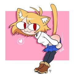 1girls ass female iseenudepeople melty_blood neco-arc pulling_down_skirt tagme tsukihime undressing