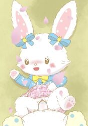 ahegao_face banned_artist bear blush blush_lines blush_stickers cherry_blossoms chibi furry male_to_female marumofubiyori penis pussy rabbit sanrio sex vagina wish_me_mell