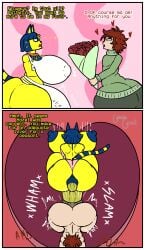 1boy 1futa 2_panel_comic 2d all_fours anal anal_sex animal_crossing ankha anthro anthro_on_human anthro_penetrating ass_to_ass balls_in_ass before_and_after before_sex big_ass big_balls big_breasts big_penis blue_body blue_nipples boquet brown_eyes brown_hair cat_ears cat_girl cat_tail catgirl clothed clothed_futa clothed_male comic comic_page commission confessional dialogue english_text flower furry furry_futa futa_on_male futadom futanari guavagrunt heart heart_shaped_bed holidays huge_ass huge_balls huge_breasts huge_cock human human_male human_penetrated inevitable_sex male malesub midriff necklace oc on_bed panties pants penis_jewelry rose sfx simple_background speech sweater text thick_thighs thighs turtleneck valentine's_day veiny_penis writing yellow_body yellow_penis