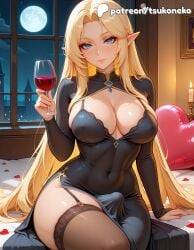 1futa 2026 ai_assisted ai_generated alpha_(the_eminence_in_shadow) anime artist_name bed blonde_hair breasts bulge bust dress drinking_glass elf explicit futa_only futanari garter_straps hi_res high_quality high_resolution highres indoors kage_no_jitsuryokusha_ni_naritakute! light-skinned_futa long_hair moonlight night night_sky open_window patreon patreon_username penis petals pillow pointy_ears rose_petals sky solo stable_diffusion the_eminence_in_shadow tsukoneko valentine's_day valentines_day watermark window wine wine_glass
