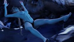 1girls asphyxiation barefoot corpse dead_or_alive drowned drowning feet female marie_rose peril solo tagme topless underwater underwater_peril unknown_artist video