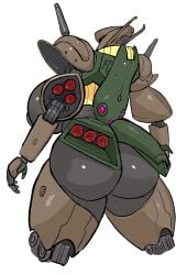 back_view black_body gundam im51nn5 large_breasts living_machine mecha mecha_focus mecha_girl mobile_suit robot robot_girl rx-110_gabthley tagme zeta_gundam