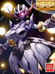 gundam living_machine mecha mecha_focus mecha_girl mobile_suit msn-02_zeong parody robot robot_girl tagme zerokun135
