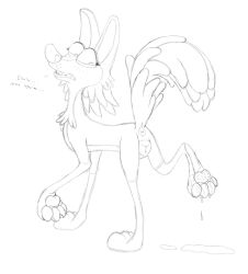 drawing gracie_(night_of_the_zoopocalypse) pussy solo sperm stepped_on timber_wolf