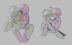 alan_becker anal_sex animation_vs_minecraft blush fingering fingering_ass fingering_partner gay gay_sex green_(avm) green_body green_skin heart kissing moaning motion_lines penis purple_(avm) purple_body purple_skin simple_background stick_figure stickman straight tied tied_arms