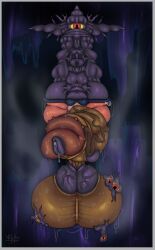 anthro ass balls big_balls bodily_fluids border captured corruption epididymis foreskin fur genital_fluids genitals glans hi_res huge_balls hyper hyper_balls hyper_genitalia infestation lagomorph leporid male mammal orange_body orange_fur parasite penis precum rabbit simple_background slime solo steam sweat sweaty_balls sweaty_genitalia thick_thighs urethral_bulge vein veiny_balls veiny_penis white_border wilelter