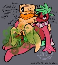 blush dandy's_world dandys_world dialogue fart fart_cloud fart_fetish farting farting_on_another farting_on_dick male/female moaning neckerchief onomatopoeia penis precum pussy scarf shelly_(dandy's_world) speech_bubble sprout_(dandy's_world) stinkslutbunny tail watermark