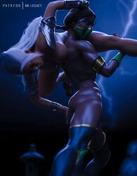 2girls 3d ass black_hair boots breasts choker choking duo female female_only gloves hair heels hi_res huge_breasts human jade_(mortal_kombat) kicking large_breasts long_hair looking_at_viewer mask masked masked_female mklegacy mortal_kombat mortal_kombat_11 mortal_kombat_1_(2023) muscular muscular_arms muscular_ass muscular_back muscular_female muscular_legs muscular_thighs naked naked_female nipples nude nude_female punch pussy pussy_ejaculation pussy_grip pussy_juice pussy_juice_drip sex sindel submissive submissive_female thick_thighs vagina white_body white_hair white_skin wrestling