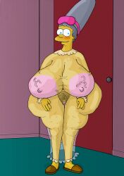 1girls areola bbw big_areola big_breasts blue_eyes fat_ass fat_female fat_woman full_body granny grey_hair hair_blue hairy_pussy huge_breasts marge_simpson massive_ass massive_breasts mature mature_woman nipples nude pijama the_simpsons voluptuous voluptuous_female wife yellow_skin