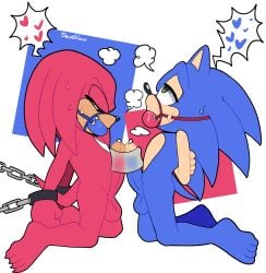 absurd_res anthro ball_gag balls barefoot bodily_fluids bondage bound duo echidna eulipotyphlan feet forced forced_partners frottage gag genitals green_eyes heart_symbol hedgehog hi_res kneeling knuckles_the_echidna male male/male mammal monotreme nude penile penis sega senshion sex shared_masturbator sharing_onahole sharing_sex_toy sonic_(series) sonic_the_hedgehog sonic_the_hedgehog_(series) sonknux sweat