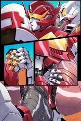 3boys autobot comi comic comic_page drift_(transformers) gay holding_hands hot_rod kissing male/male male_only metallic_body orgy penis ratchet_(transformers) robot threesome throuple transformers weatherbane