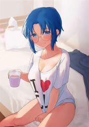 1girls artist_request background bed bedroom big_breasts blue_eyes blue_eyes_female blue_hair blue_hair_female breasts_visible_through_clothing carnival_phantasm ciel_(tsukihime) clothed coffee coffee_cup coffee_mug covering covering_breasts covering_pussy cup cute cute_face cute_girl drinking_coffee early_morning female female_only girl_only glasses good_morning hand_in_clothes hand_in_clothing hand_on_clothing happy happy_female looking_at_viewer love_you melty_blood morning mug no_explicit remastered seducing seduction seductive seductive_body seductive_eyes seductive_look seductive_mouth seductive_pose seductive_smile shirt short_hair short_hair_female simple_background smile smile_at_viewer smiling sunlight text_on_clothing tsukihime type-moon upscaled wake_up young young_female young_girl young_woman