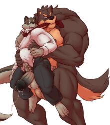 alpha_channel anal anal_sex anthro balls bamwuff black_penis canine clothing cum duo erection fur furry furry_only haku_(maneater) huge_muscles humanoid_penis hyper hyper_penis male male_only mammal markwulfgar multiple_males muscles nude penetration penis precum sex size_difference stand_and_carry_position standing stomach_bulge torn_clothing uncut vein veiny_penis wolf yaoi