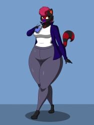 big_ass big_breasts blueberry_inflation breasts bubble_butt character_request female furry huge_ass inflation lj_caffie ljcaffie tagme thick_thighs wide_hips