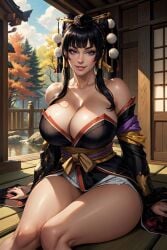 ai_generated ass big_ass big_breasts breasts dead_or_alive huge_breasts large_breasts lunerae nyotengu solo solo_focus thick_thighs