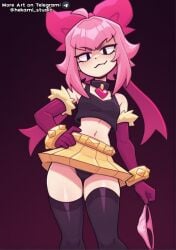ai_generated brawl_stars cute_face femele hips melodie_(brawl_stars) miniskirt panties pink_hair skirt
