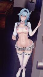 3d 3d_(artwork) ambiguous_pov belt bleached bleached_clothing blue_hair blush breasts checkered_jacket choker eula_(genshin_impact) fingerless_arm_sleeves genshin_impact giant_breasts heart-shaped_cutout high_heels inviting_to_sex inviting_with_finger jacket kksallyear koikatsu looking_at_viewer microskirt nipple_cutout nipples nipples_visible_through_clothing open_jacket pov ready_for_sex ready_to_fuck ribbons see-through_clothing see-through_stockings see-through_top short_hair silver_penis smiling_at_viewer stockings sweat tagme thong tubetop vertical_image wet wet_body white_belt white_choker white_fingernails white_high_heels white_jacket white_microskirt white_sleeves white_stockings white_thong white_tube_top wide_hips yellow_eyes