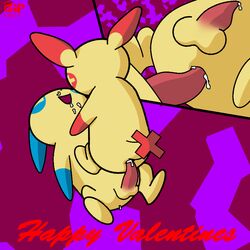 anal anal_sex anus balls cowgirl_position cum cum_in_ass cum_in_mouth cum_inside cum_on_face duo gipbandit holidays male male_only minun multiple_males nintendo on_top penetration penis plusle pokemon pokemon_(species) sex straddling tapering_penis valentine's_day video_games yaoi