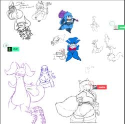 artesjsc big_ass big_breasts breasts bubble_butt cleavage female goodra huge_ass huge_breasts kyogre pokemon pokemon_(species) scolipede thick_thighs wide_hips