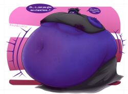 big_breasts blueberry_inflation breasts female huge_breasts inflation mary_(town_of_skeles) nipples rndmberryartist thick_thighs wide_hips