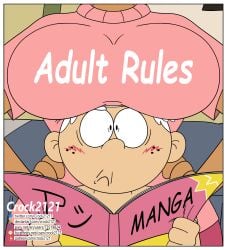 adult_rules breasts_on_head comic_page cover_page crock2121 crock21211 large_breasts lincoln_loud maria_santiago milf nickelodeon the_casagrandes the_loud_house