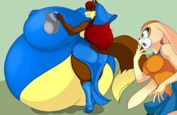 2girls aged_up ass big_ass cream_the_rabbit drdeadman female female_only fox furry furry_female furry_only huge_ass huge_belly huge_breasts looking_at_another looking_back massive_belly massive_breasts milf mommy nipples_visible_through_clothing rabbit red_hair rosemary_prower smile sonic_(series) sonic_the_hedgehog_(archie) sonic_the_hedgehog_(comics) sonic_the_hedgehog_(series) vore vore_belly