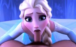 animated blonde_hair blowjob elsa_(frozen) oral tagme