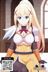 ai_generated armor armored_dress bangs black_gloves blonde_hair blue_eyes blush braid breastplate breasts closed_mouth clothing darkness_(konosuba) dress female female gloves hair_between_eyes hair_ornament high_ponytail indoors kono_subarashii_sekai_ni_shukufuku_wo! large_breasts legwear littlehentai long_hair looking_at_viewer pantyhose ponytail savitar savitar_(artist) shoulder_armor sidelocks sitting smile solo sword_art_online tied_hair very_long_hair x_hair_ornament