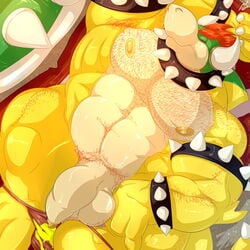 1boy 2014 abs anthro armband armpit_hair balls biceps big_balls big_muscles big_penis bowser clothing collar danandnite hair hairy horn huge_muscles koopa long_foreskin lying male male_only mario_(series) muscles nintendo pecs penis reclining red_hair relaxing scalie sleeping solo spikes thick_penis thong uncut wristband