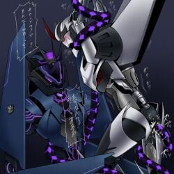 2boys alternate_version_available discovery_family hasbro japanese_text male male_only robot soundwave starscream tentacle transformers transformers_prime yaoi