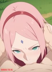 1girls accurate_art_style ai_generated blowjob boruto:_naruto_next_generations bubbleteexl fellatio naruto naruto_(series) oral oral_sex pink_hair sakura_haruno shounen_jump weekly_shonen_jump