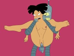 amy_wong artist_request asian_female bender_bending_rodriguez black_hair full_nelson futurama interspecies nude nude_female robot