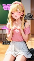 ai_generated blonde_hair cum cum_in_mouth femboy feminine feminine_body feminine_cuntboy feminine_faced_male feminine_male feminine_pose feminization forced_exposure forced_feminization forced_presentation girly male_bitch male_only older_man_and_younger_boy otoko_no_ko otokonoko sissification sissy sissyfication transformation trap