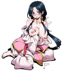 1girls black_hair blush breasts cum female female_only large_breasts magi:_the_labyrinth_of_magic ren_hakuei solo tagme