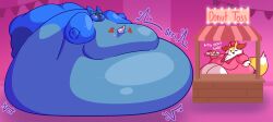 bbw big_ass big_breasts braixen breasts bubble_butt female furry huge_ass huge_breasts lifelinelemons lucario overweight pokemon ssbbw thick_thighs weight_gain wide_hips