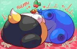 big_breasts braixen breasts female furry huge_breasts inflation lifelinelemons lucario pokemon pokemon_(species) tagme thick_thighs wide_hips yuri