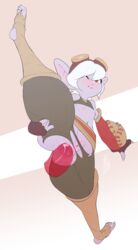 anal anal_sex anus breasts dildo lagalamel large_insertion league_of_legends nipples one_eye_closed pussy shortstack thick_thighs toeless_legwear torn_clothes tristana yordle